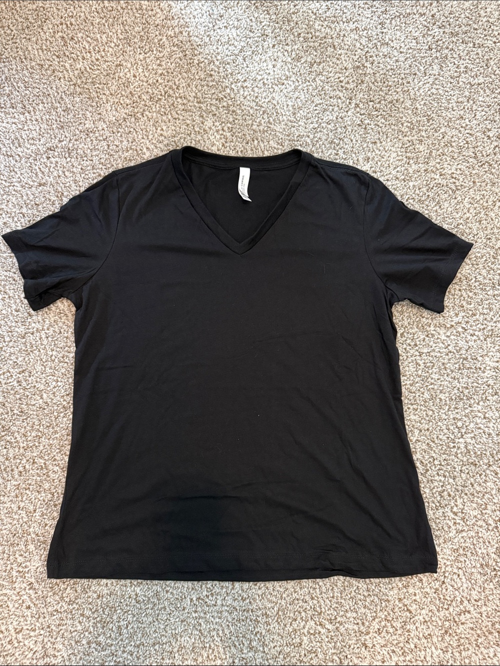 Bella Canvas Black V-Neck Short Sleeve Tee